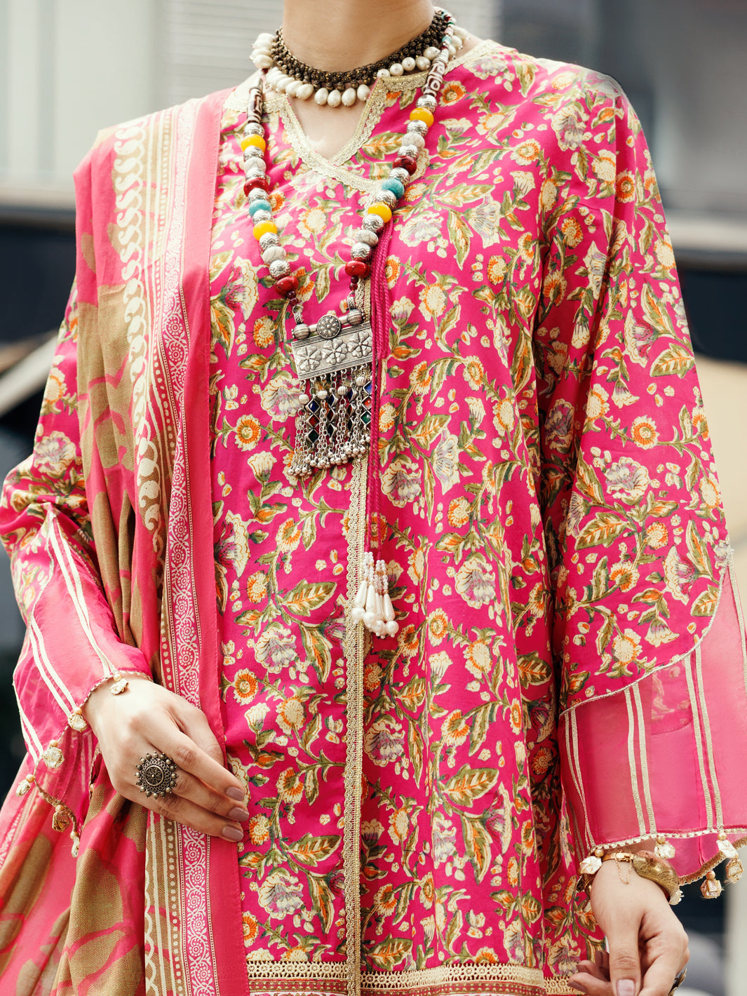 Almirah Fuchsia Cambric 2Pc Unstitched - ALP-2PS-SLKD-UN-2264