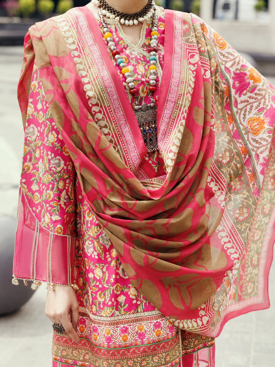 Almirah Fuchsia Cambric 2Pc Unstitched - ALP-2PS-SLKD-UN-2264