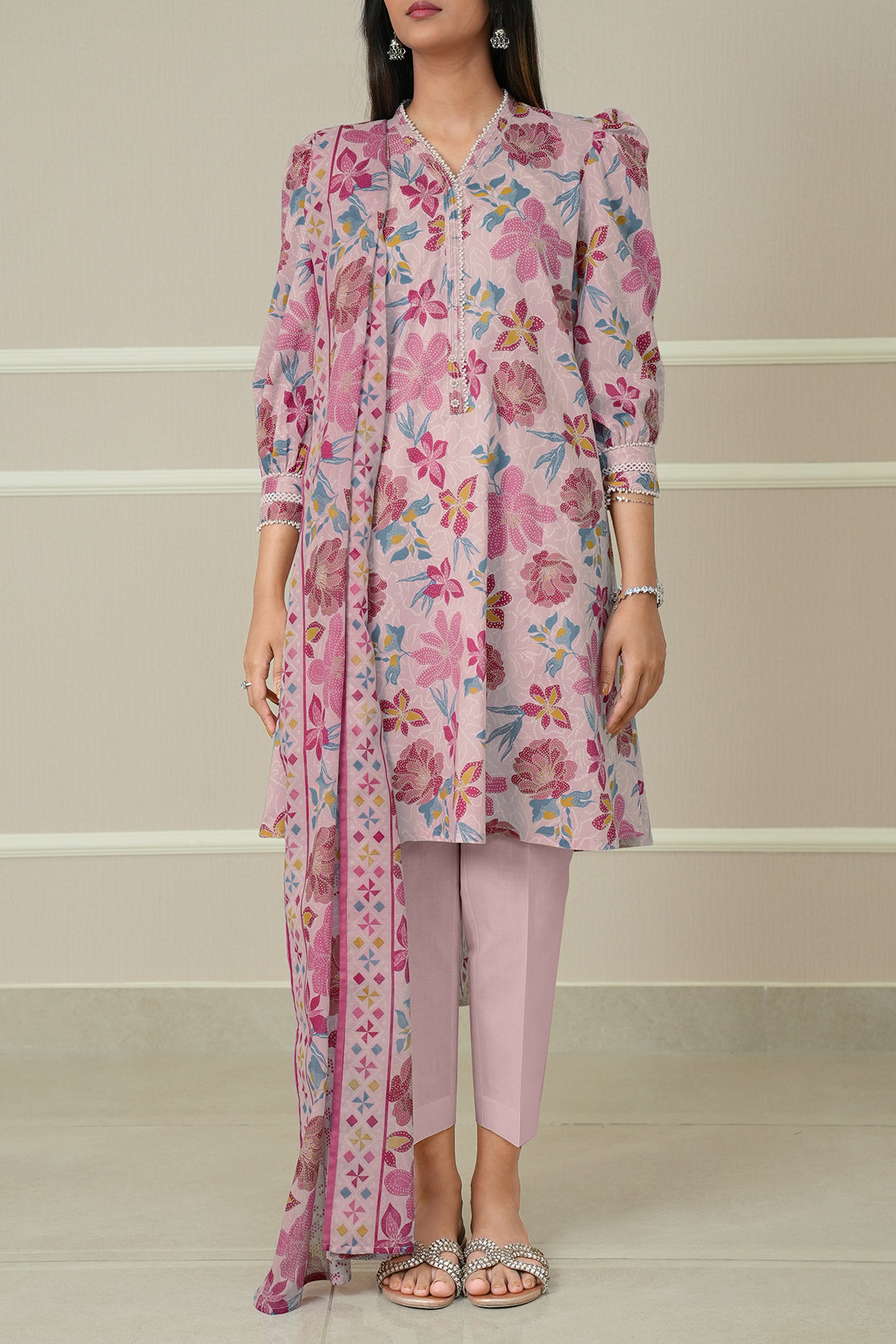 Saya Unstitched Printed Lawn 3 Piece