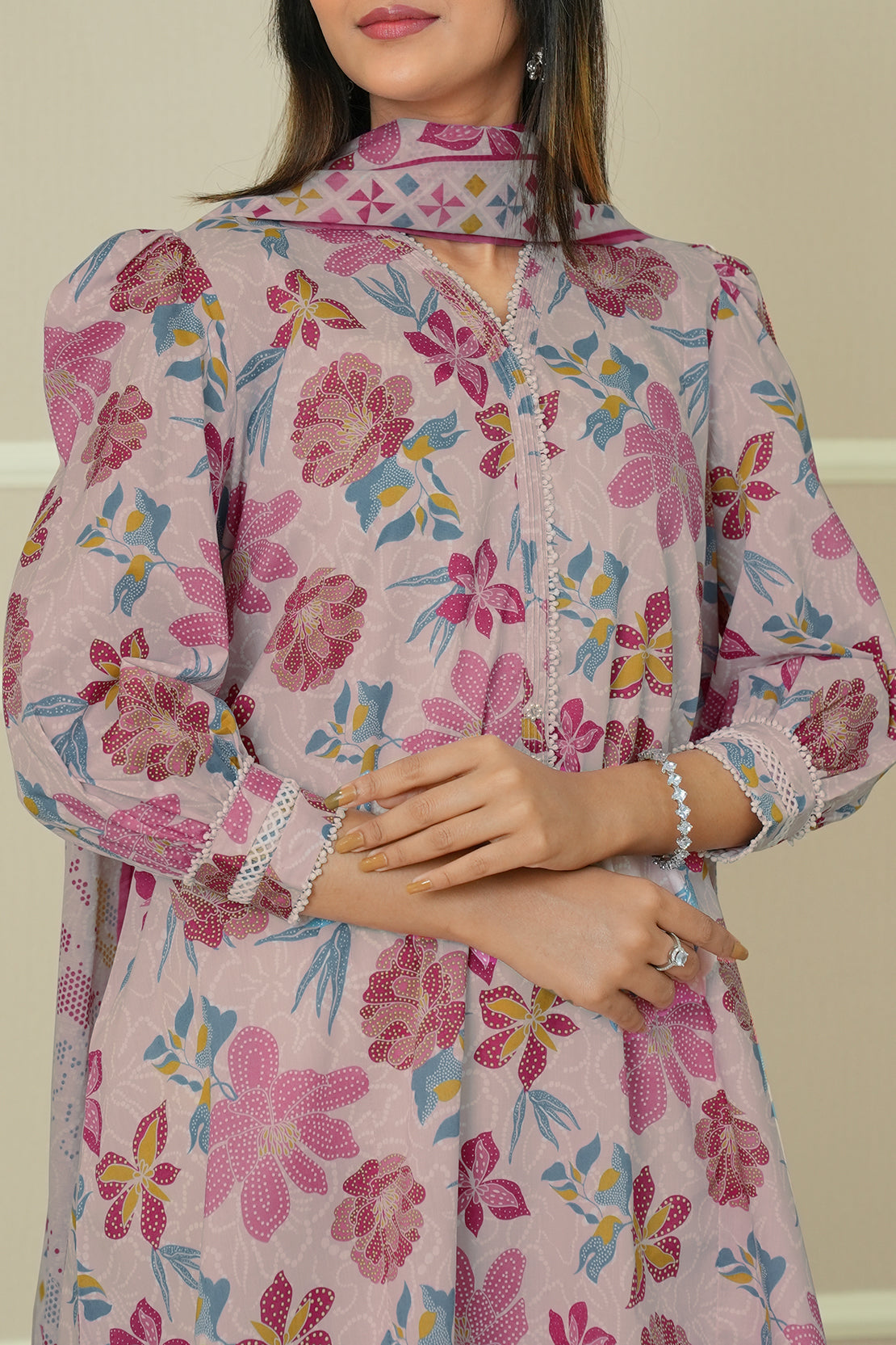 Saya Unstitched Printed Lawn 3 Piece