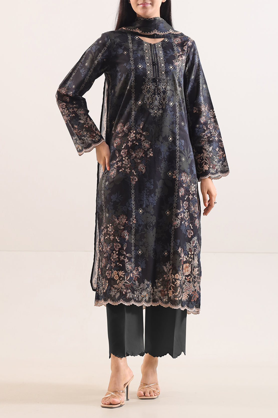 Saya Unstitched Printed Lawn 3 Piece