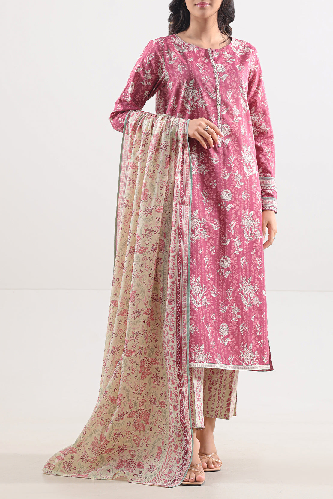 Saya Unstitched Printed Lawn 3 Piece