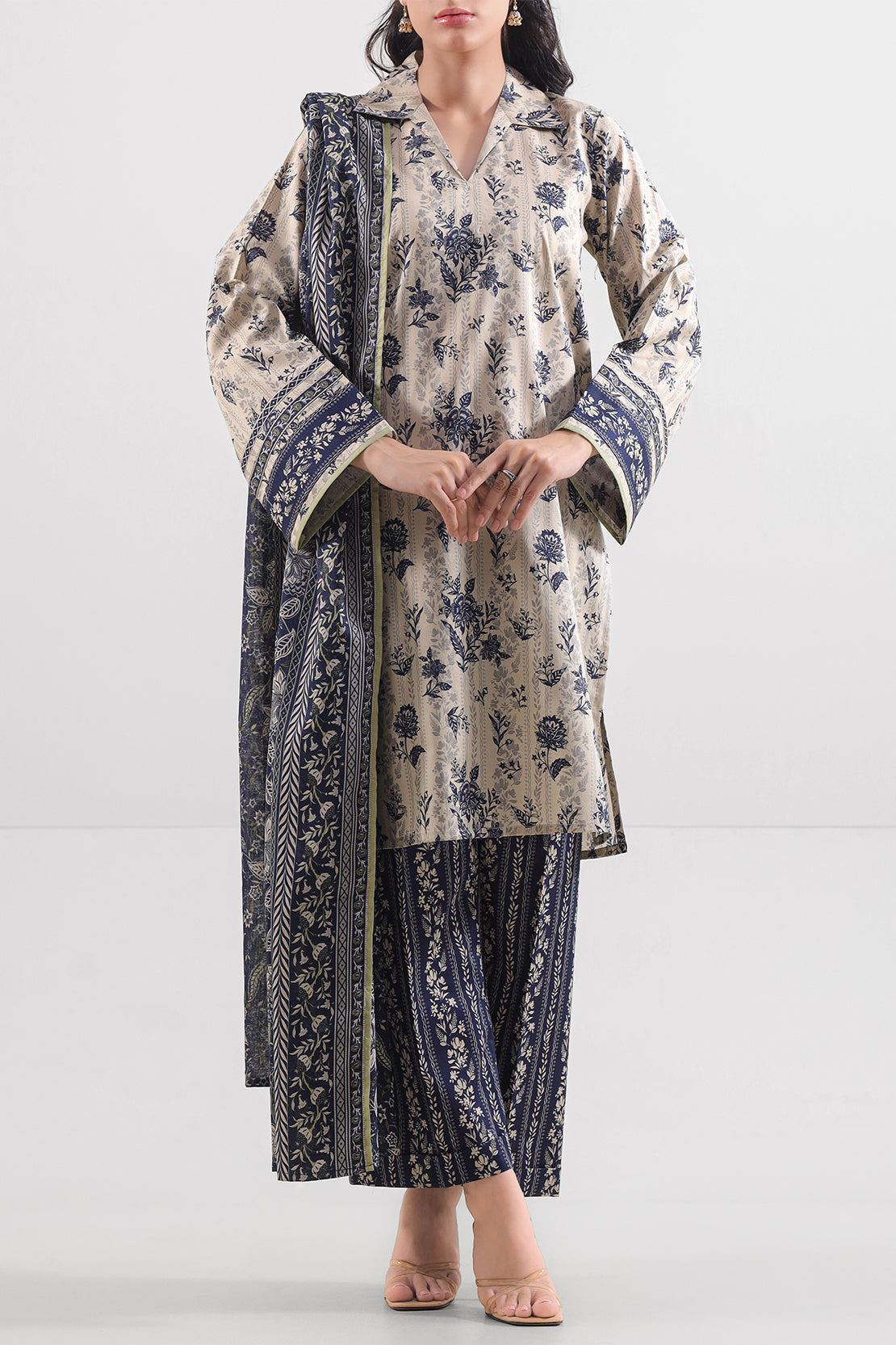Saya Unstitched Printed Lawn 3 Piece
