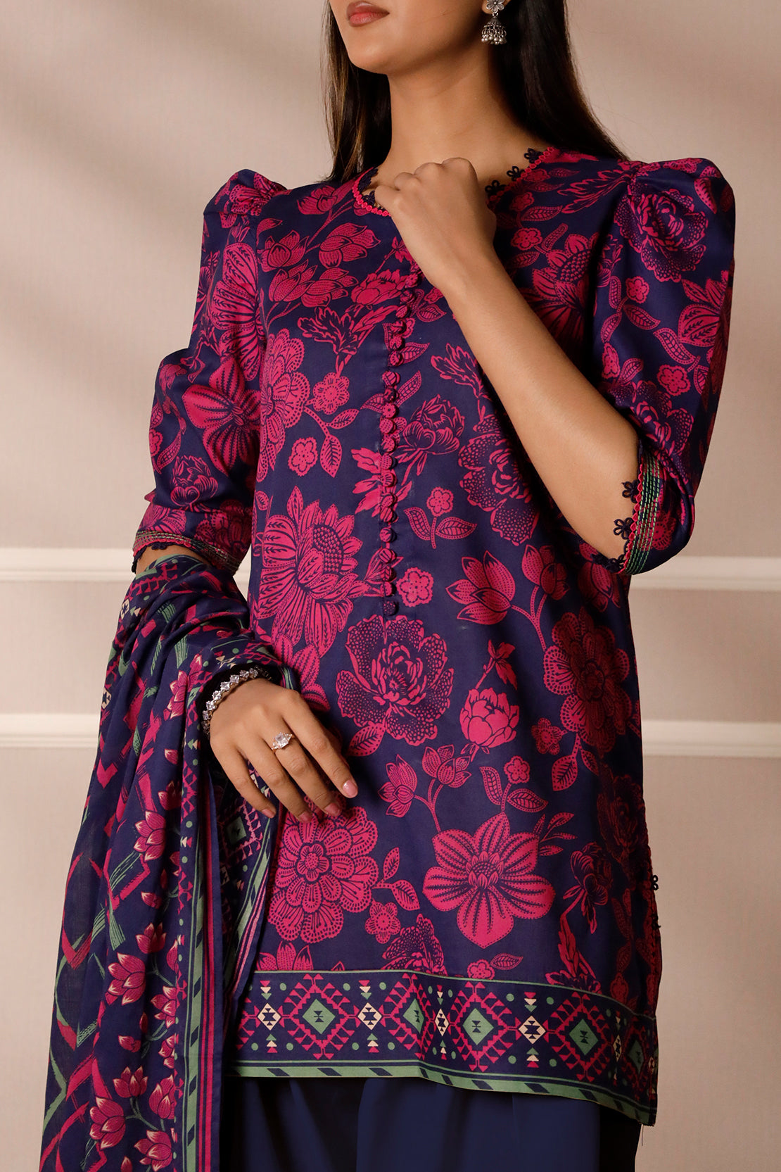 Saya Unstitched Printed Lawn 3 Piece