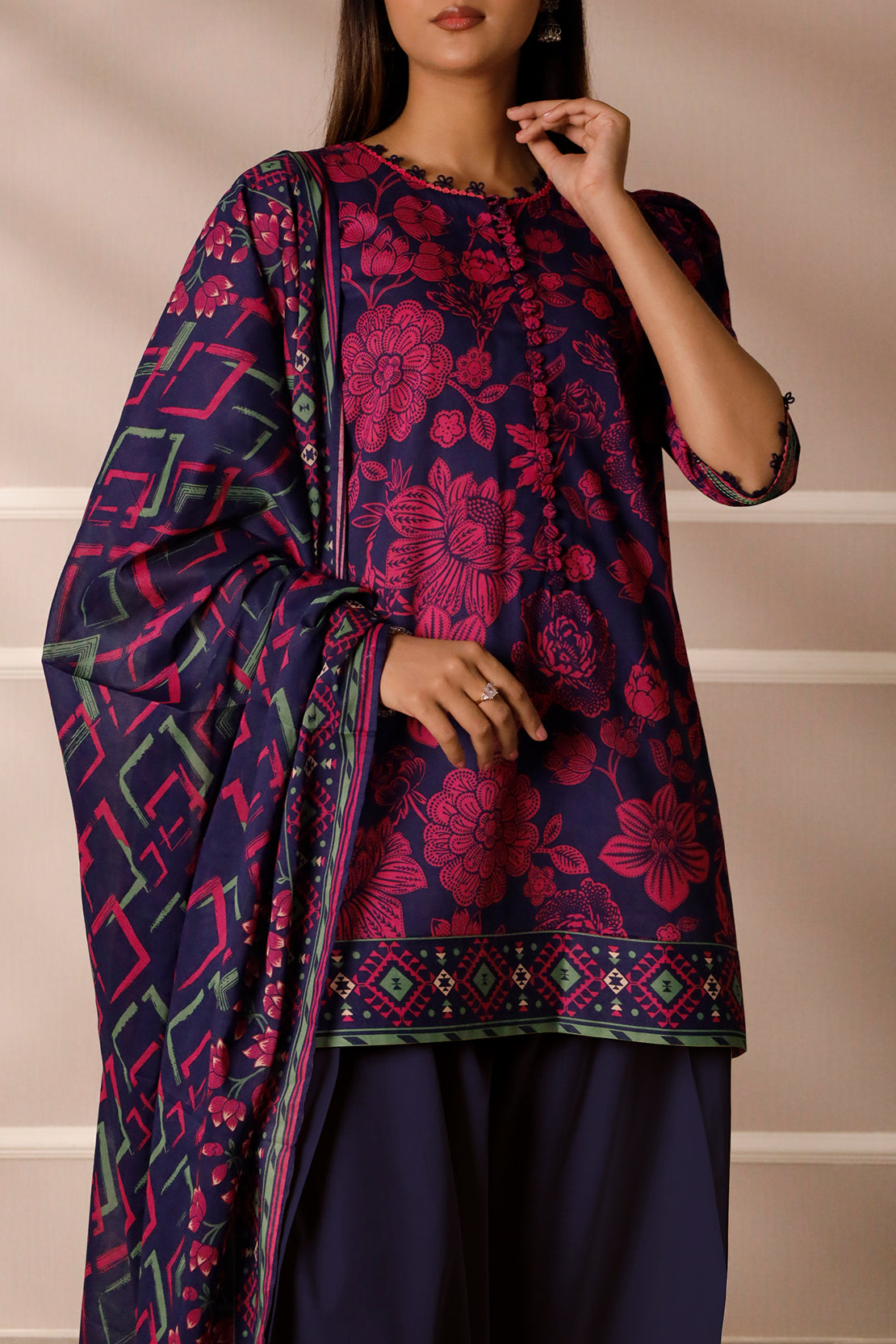 Saya Unstitched Printed Lawn 3 Piece