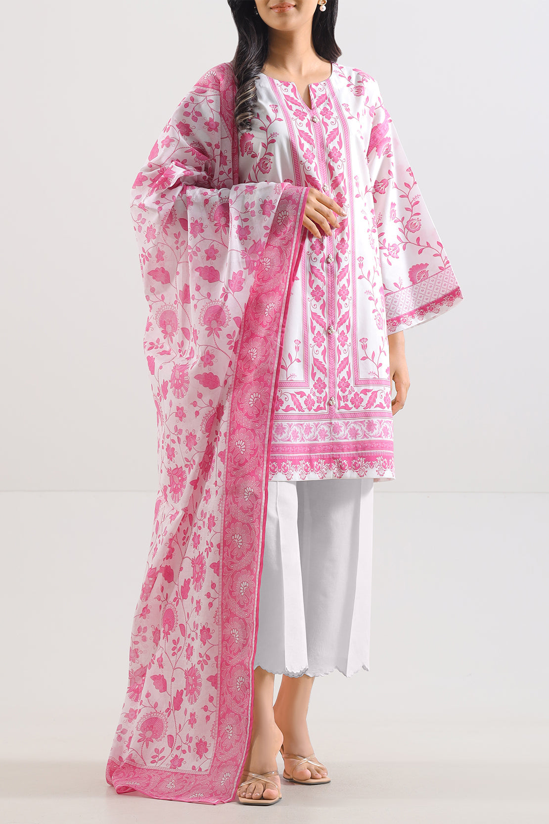 Saya Unstitched Printed Lawn 3 Piece