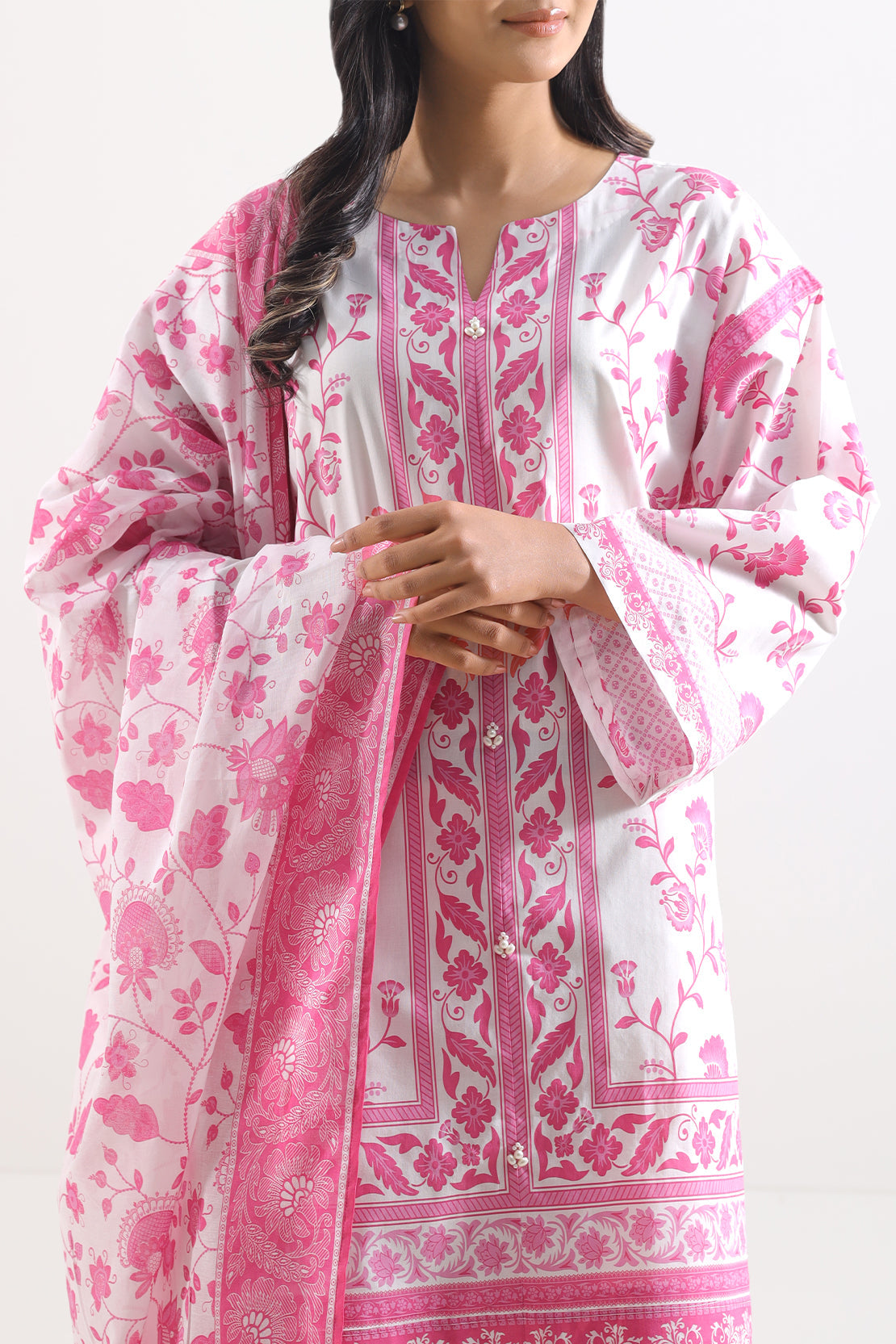 Saya Unstitched Printed Lawn 3 Piece
