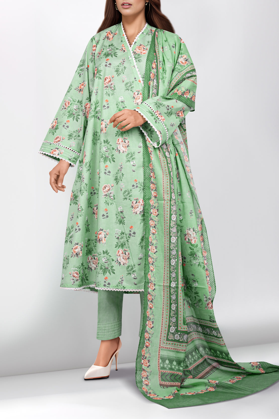Saya Unstitched Printed Lawn 3 Piece