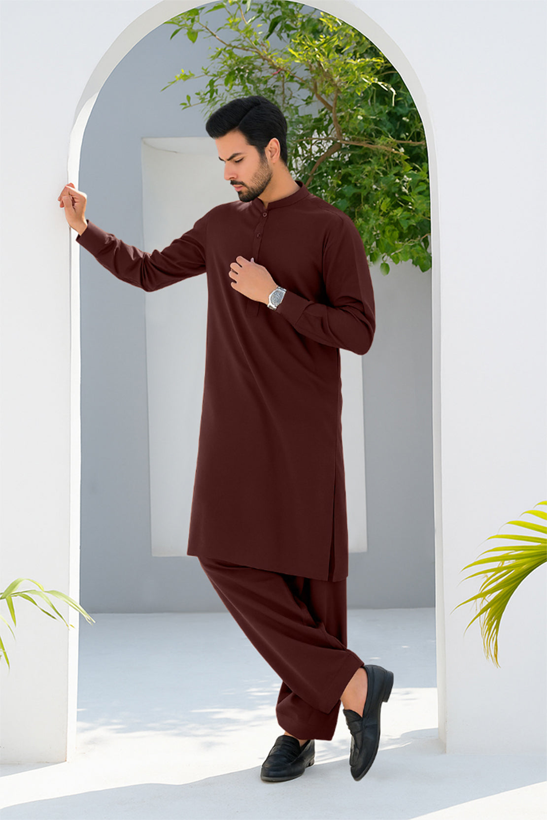 Saya Unstitched Premium Blended Wear Suit