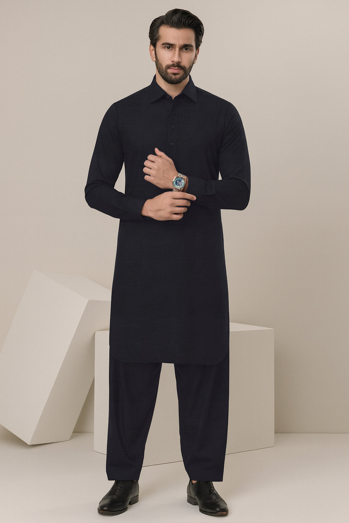 Saya Unstitched Premium Blended Wear Suit