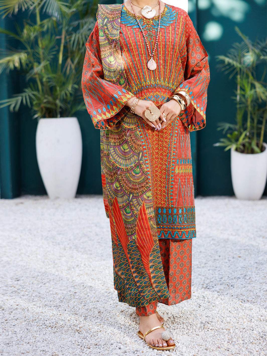 Almirah Maroon Raw Silk Formal 3Pc Stitched - AL-3PS-LS-549
