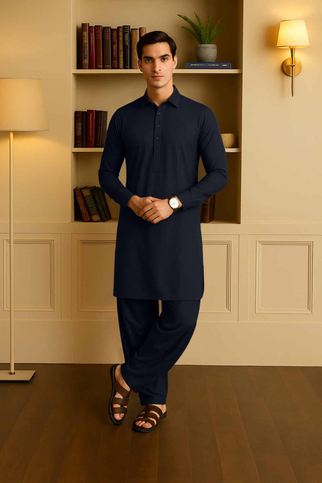 Saya Unstitched Premium Blended Wear Suit