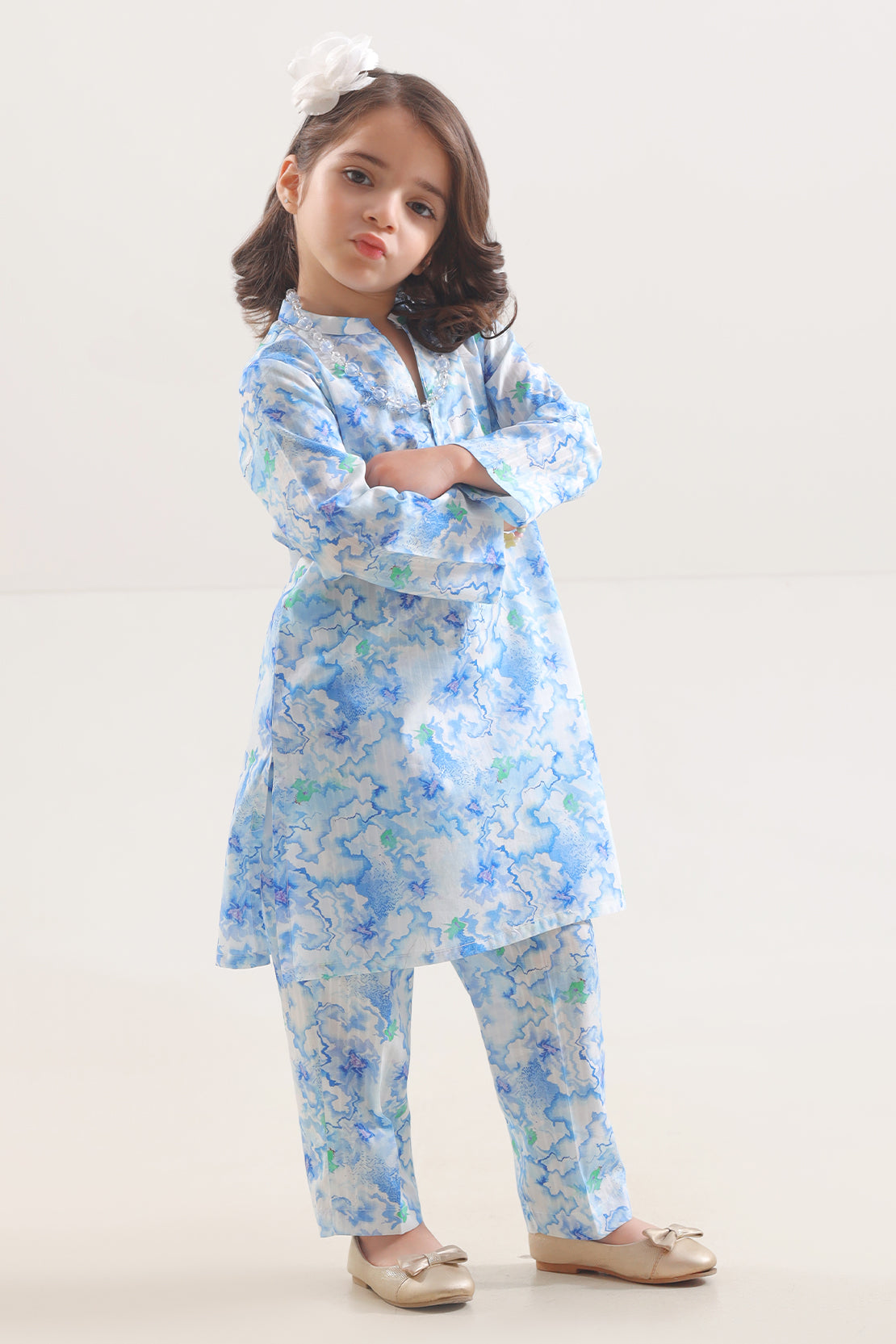 Saya Printed Lawn Stitched 2 Piece (Shirt/Trouser) For Kids