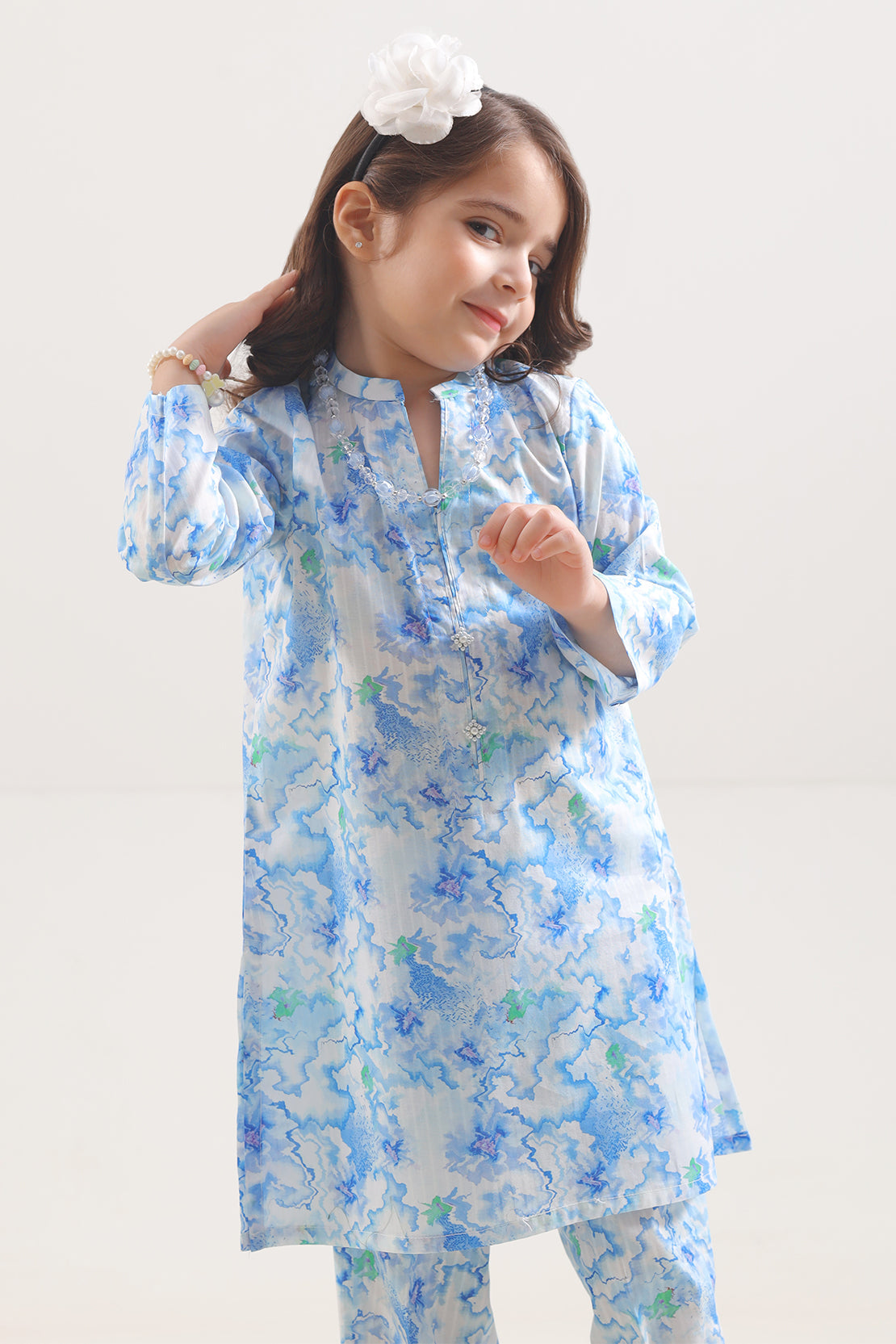 Saya Printed Lawn Stitched 2 Piece (Shirt/Trouser) For Kids
