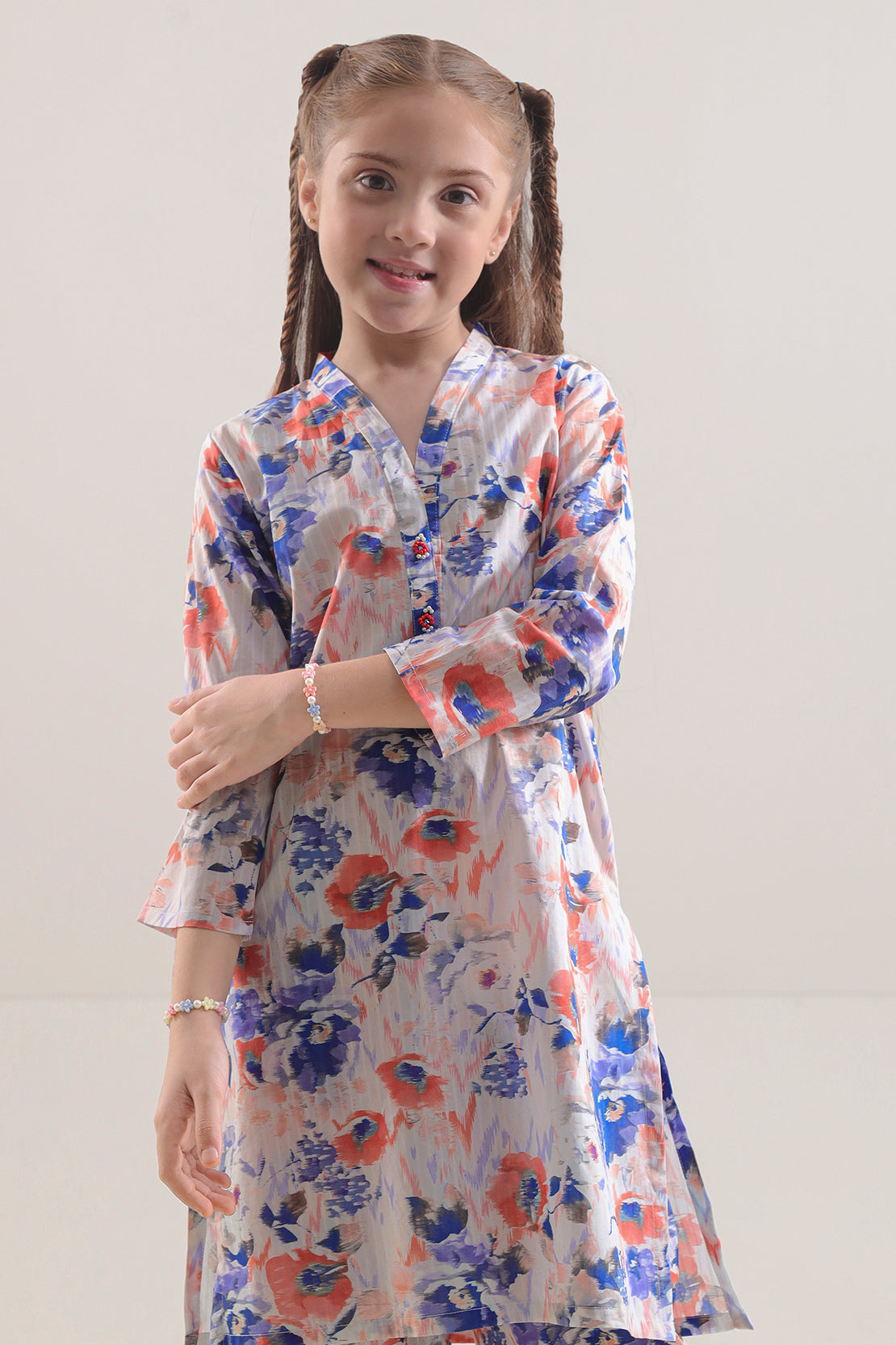 Printed Lawn Stitched 2 Piece (Shirt/Trouser) For Kids