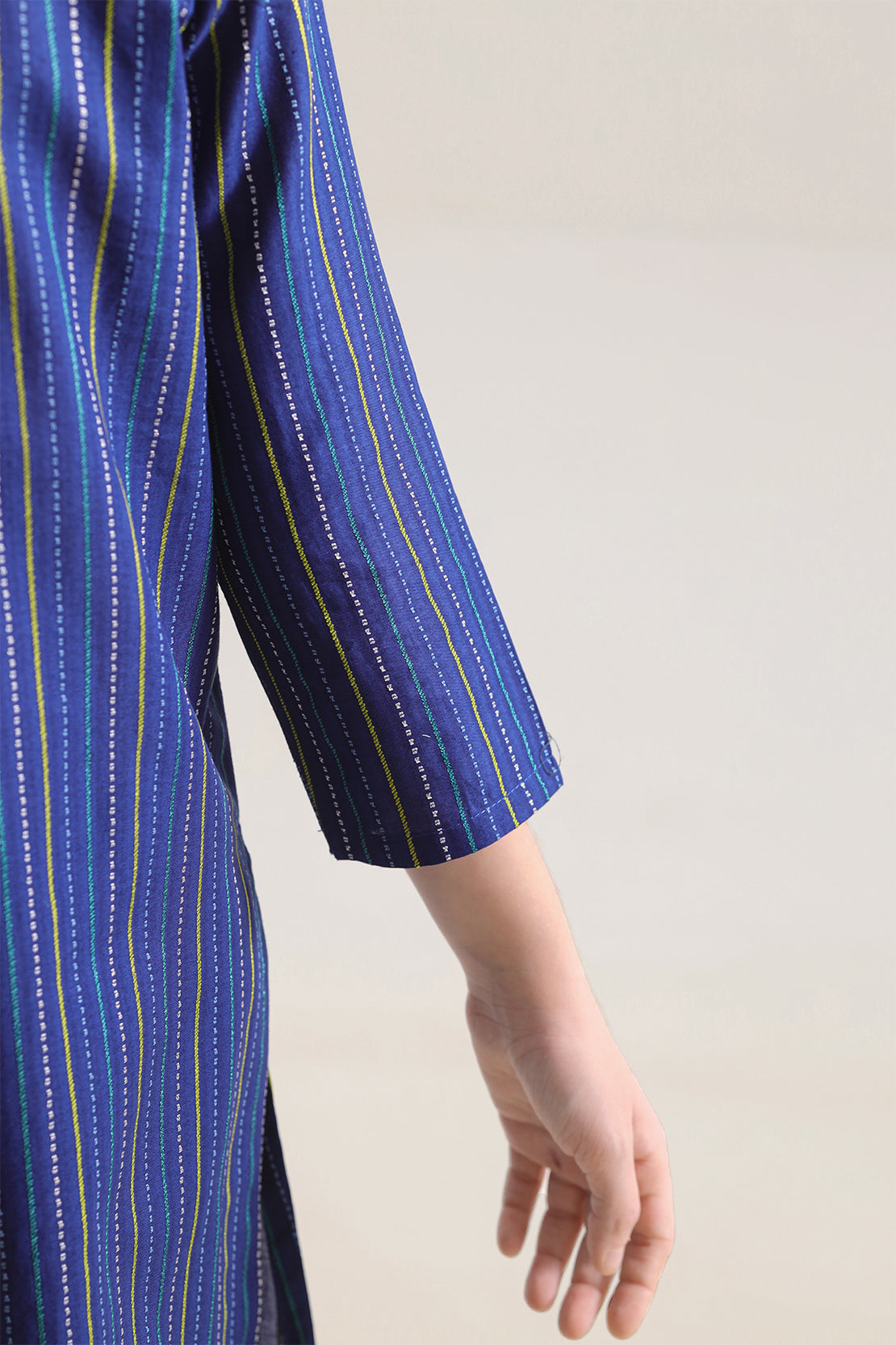Saya Stitched Cotton Jacquard Shirt/trouser For Kids