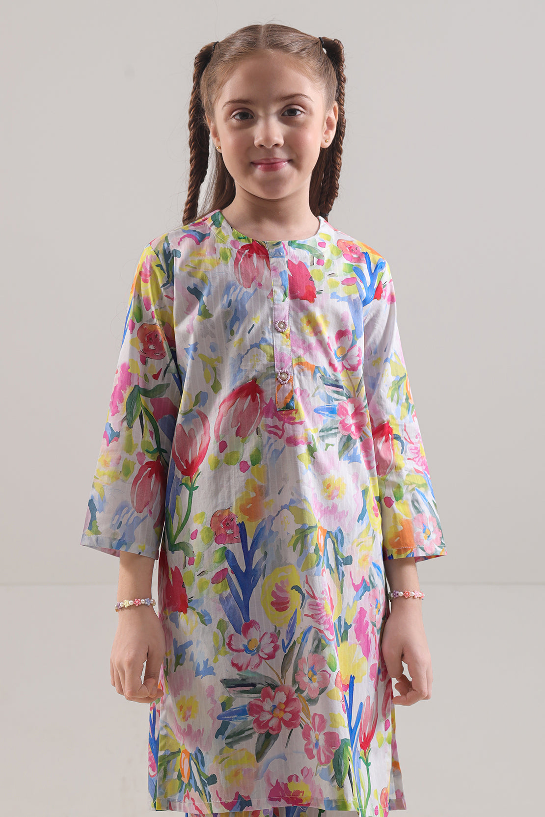 Saya Printed Lawn Stitched 2 Piece (Shirt/Trouser) For Kids