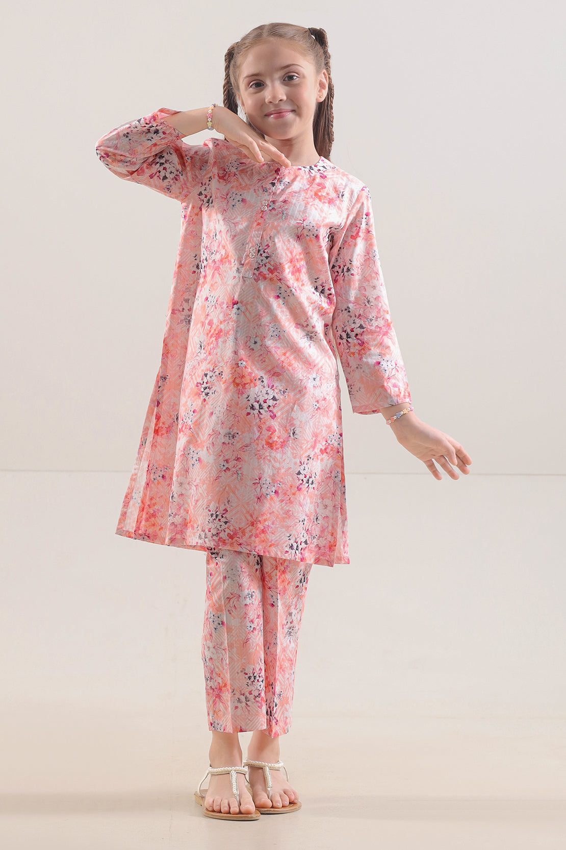 Saya Printed Lawn Stitched 2 Piece (Shirt/Trouser) For Kids