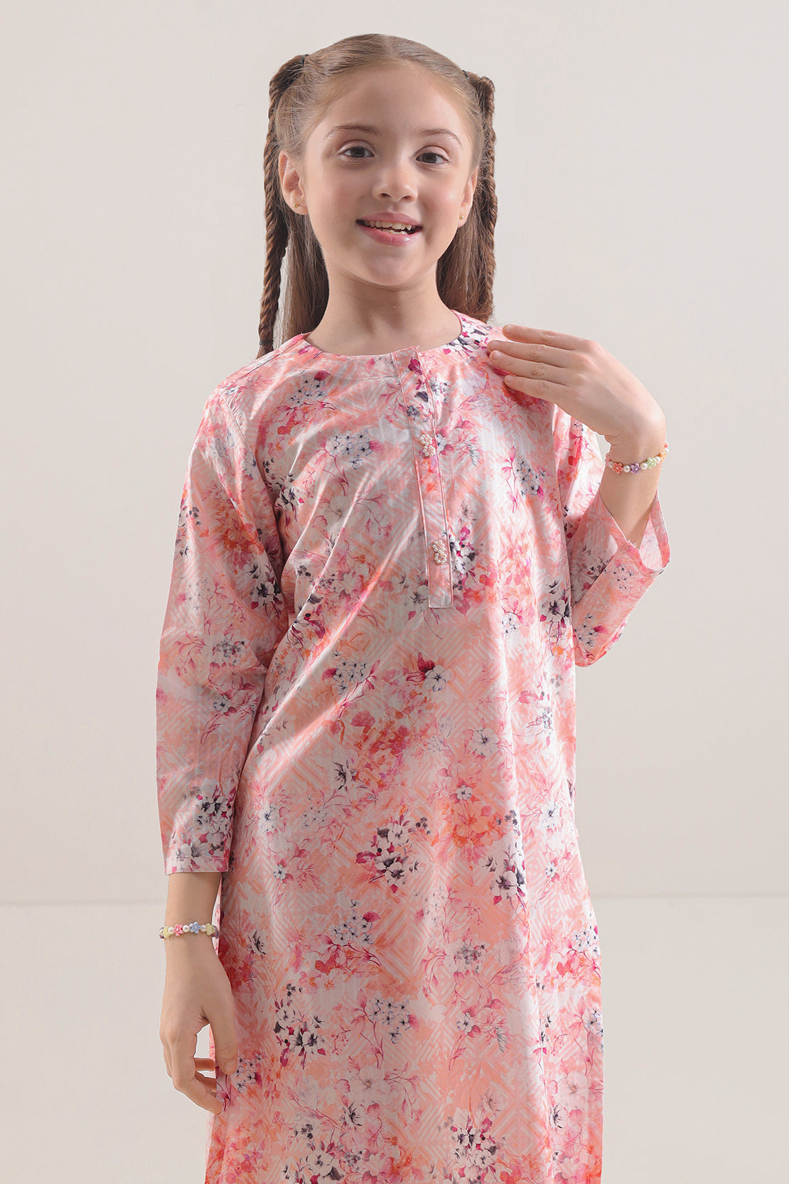 Saya Printed Lawn Stitched 2 Piece (Shirt/Trouser) For Kids