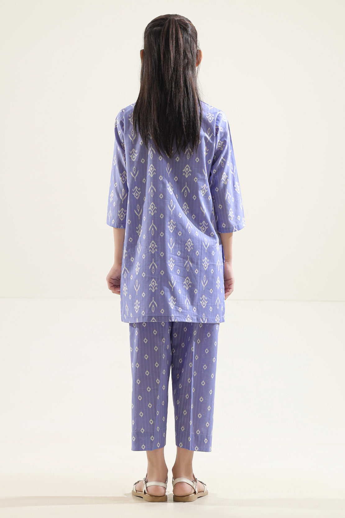 Saya Printed Strip Lawn Stitched 2 Piece (Shirt/Trouser)  For Kids