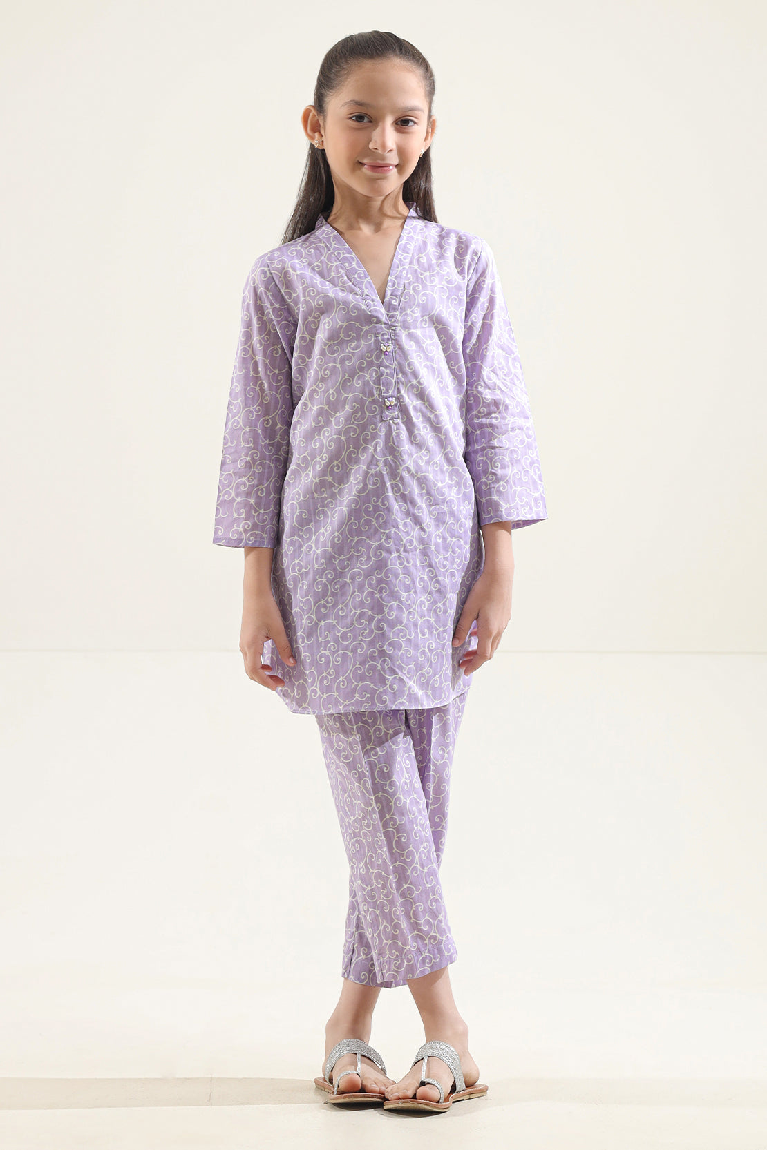 Saya Printed Lawn Stitched 2 Piece (Shirt/Trouser)  For Kids