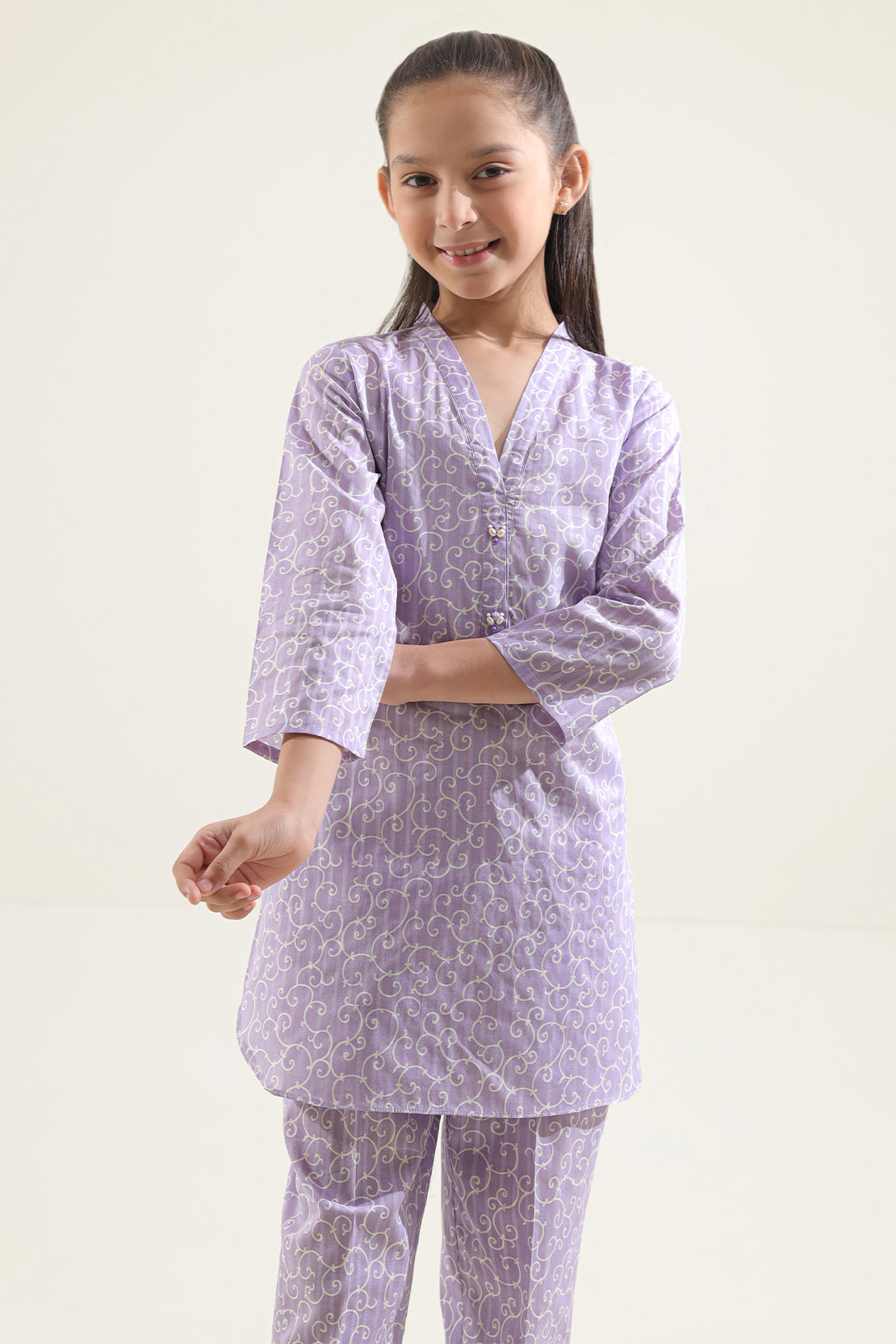 Saya Printed Lawn Stitched 2 Piece (Shirt/Trouser)  For Kids