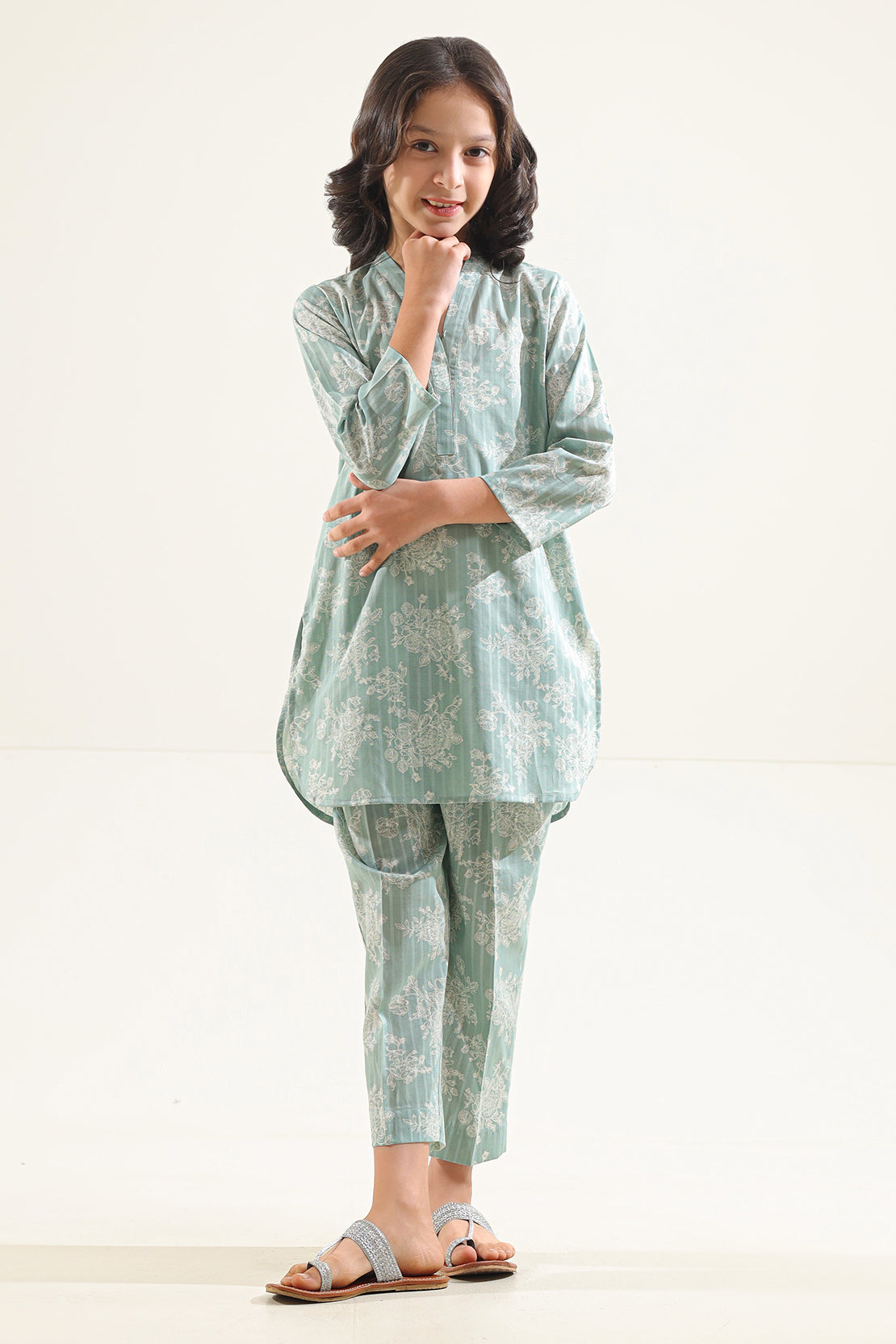 Saya Printed Lawn Stitched 2 Piece (Shirt/Trouser)  For Kids
