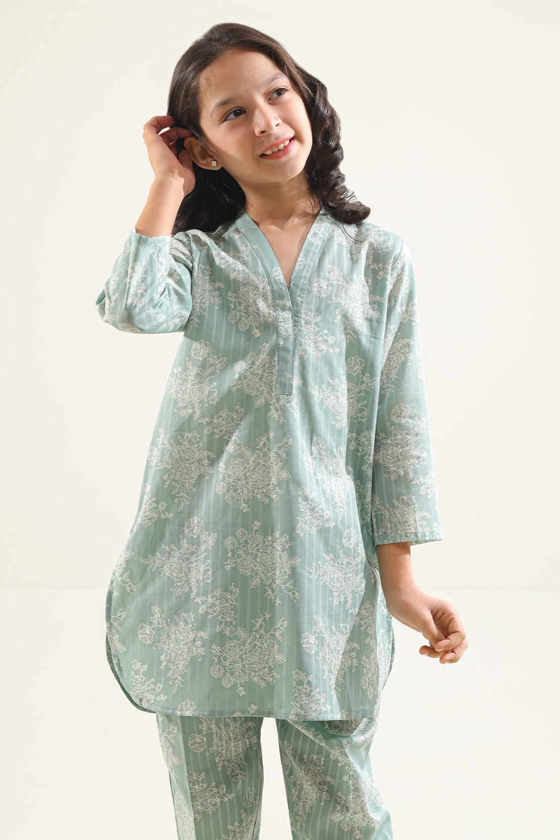 Saya Printed Lawn Stitched 2 Piece (Shirt/Trouser)  For Kids