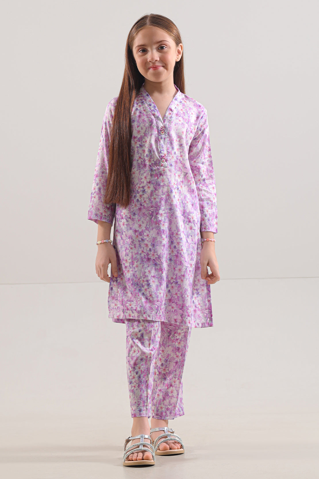 Saya Printed Lyocell Stitched Shirt/trouser For Kids