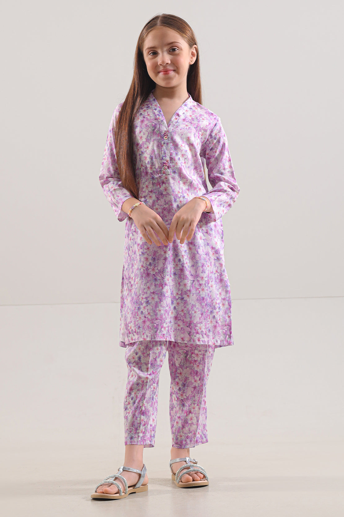 Saya Printed Lyocell Stitched Shirt/trouser For Kids