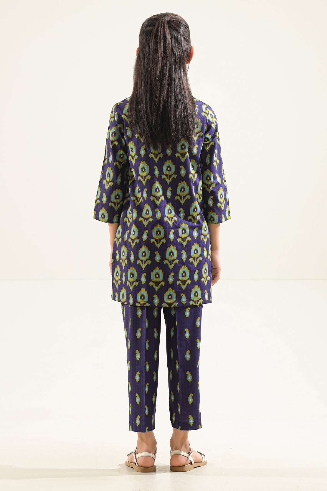 Saya Printed Strip Lawn Stitched 2 Piece (Shirt/Trouser)  For Kids
