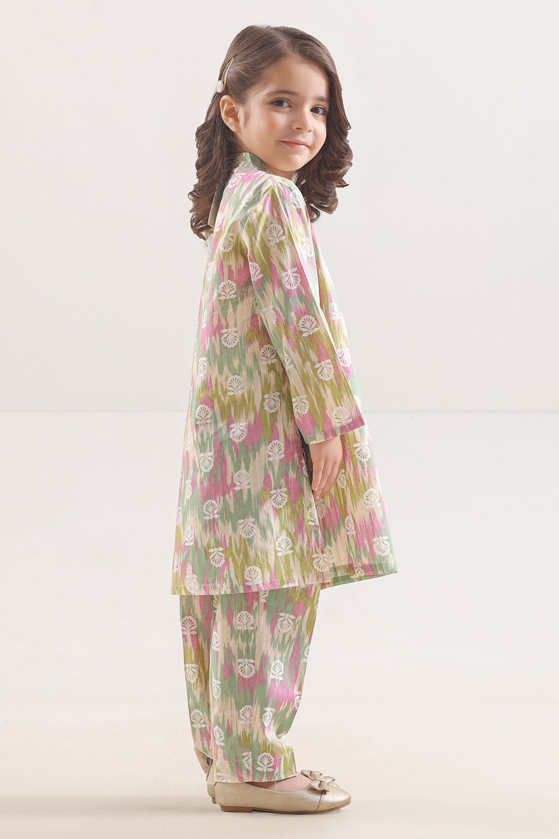 Saya Printed Strip Lawn Stitched 2 Piece (Shirt/Trouser)  For Kids
