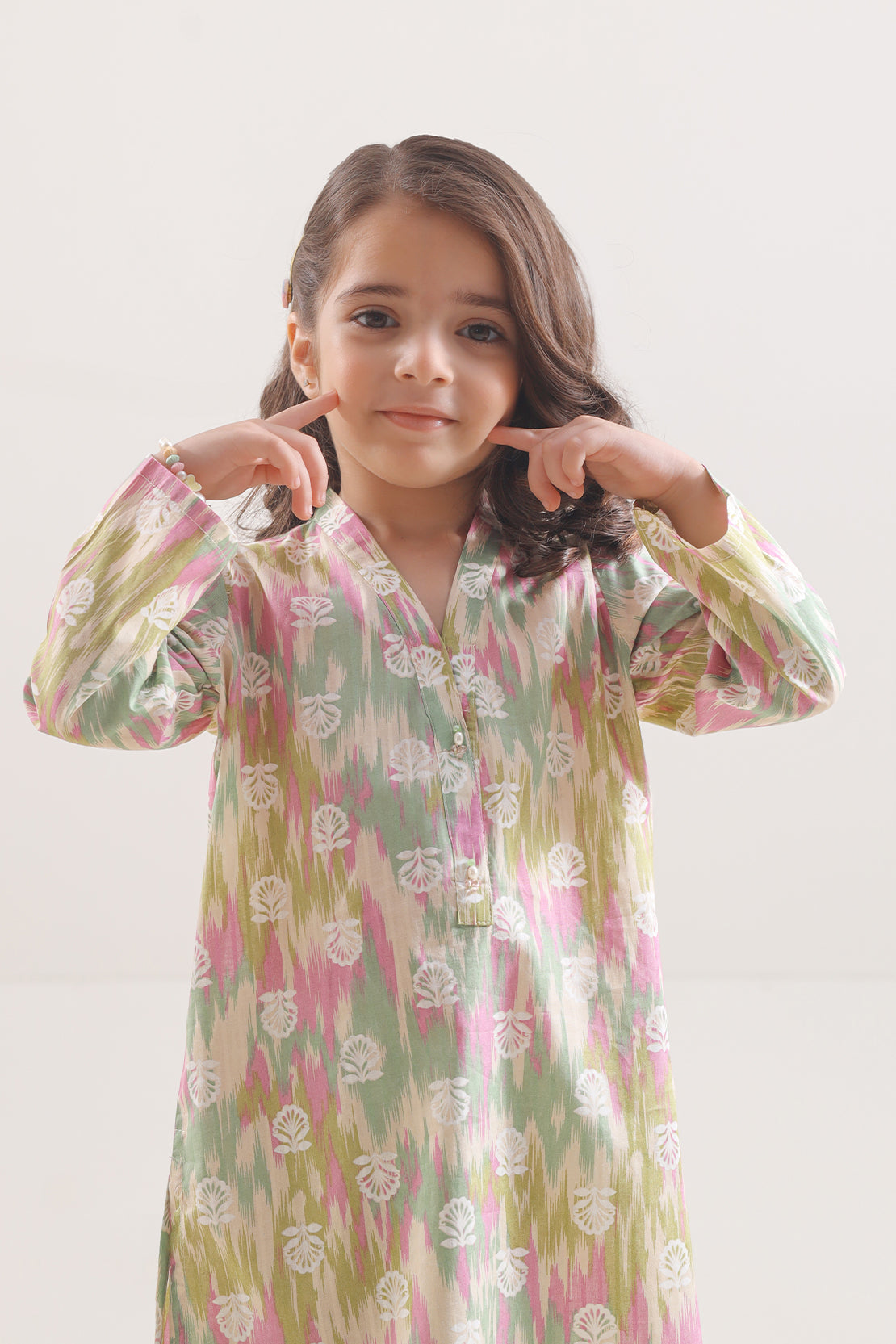 Saya Printed Strip Lawn Stitched 2 Piece (Shirt/Trouser)  For Kids