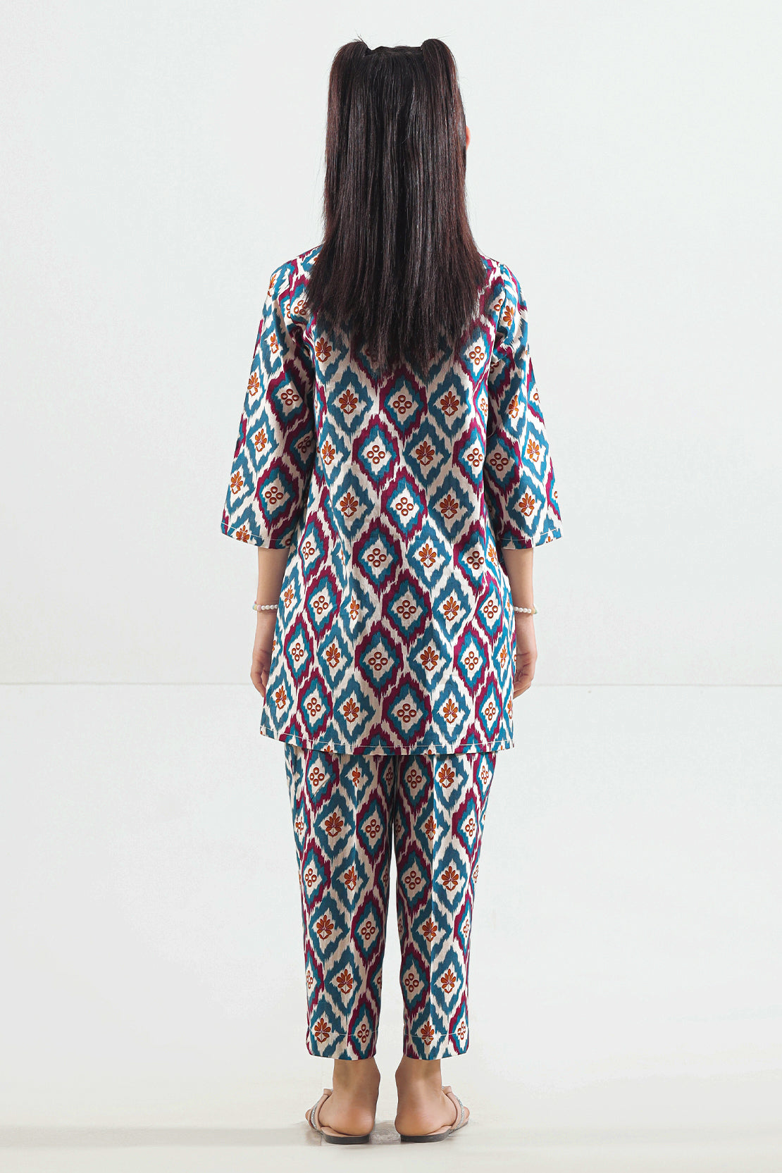 Saya Printed Strip Lawn Stitched 2 Piece (Shirt/Trouser)  For Kids