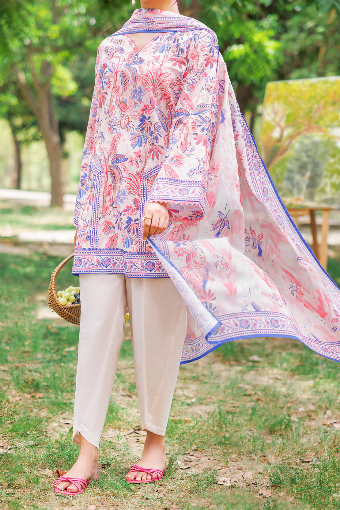 Saya Unstitched Printed Lawn 3 Piece