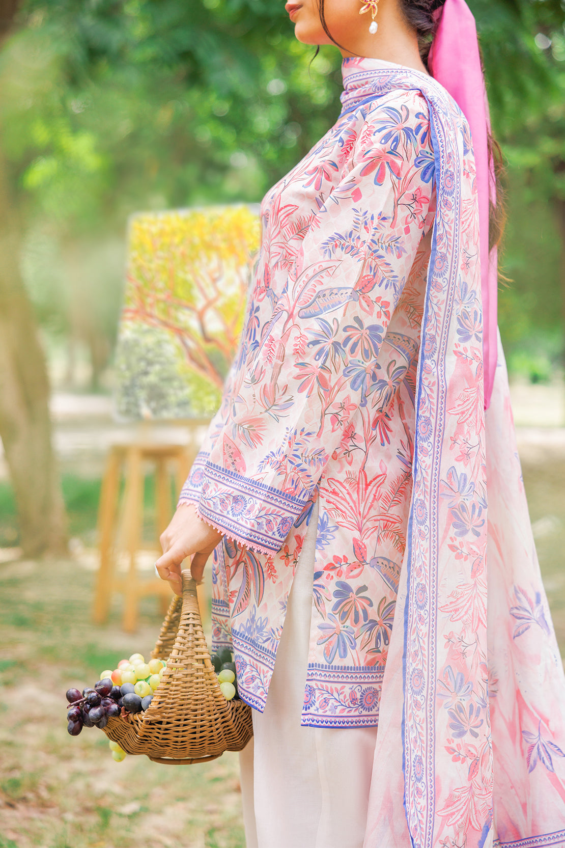 Saya Unstitched Printed Lawn 3 Piece