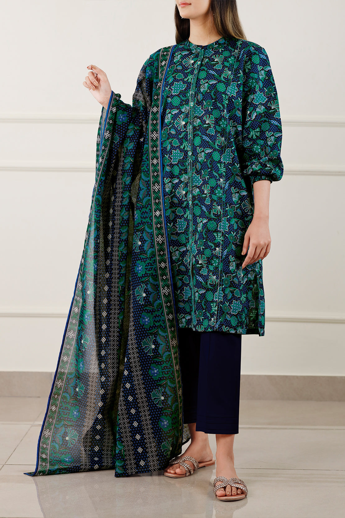 Saya Unstitched Printed Lawn 3 Piece