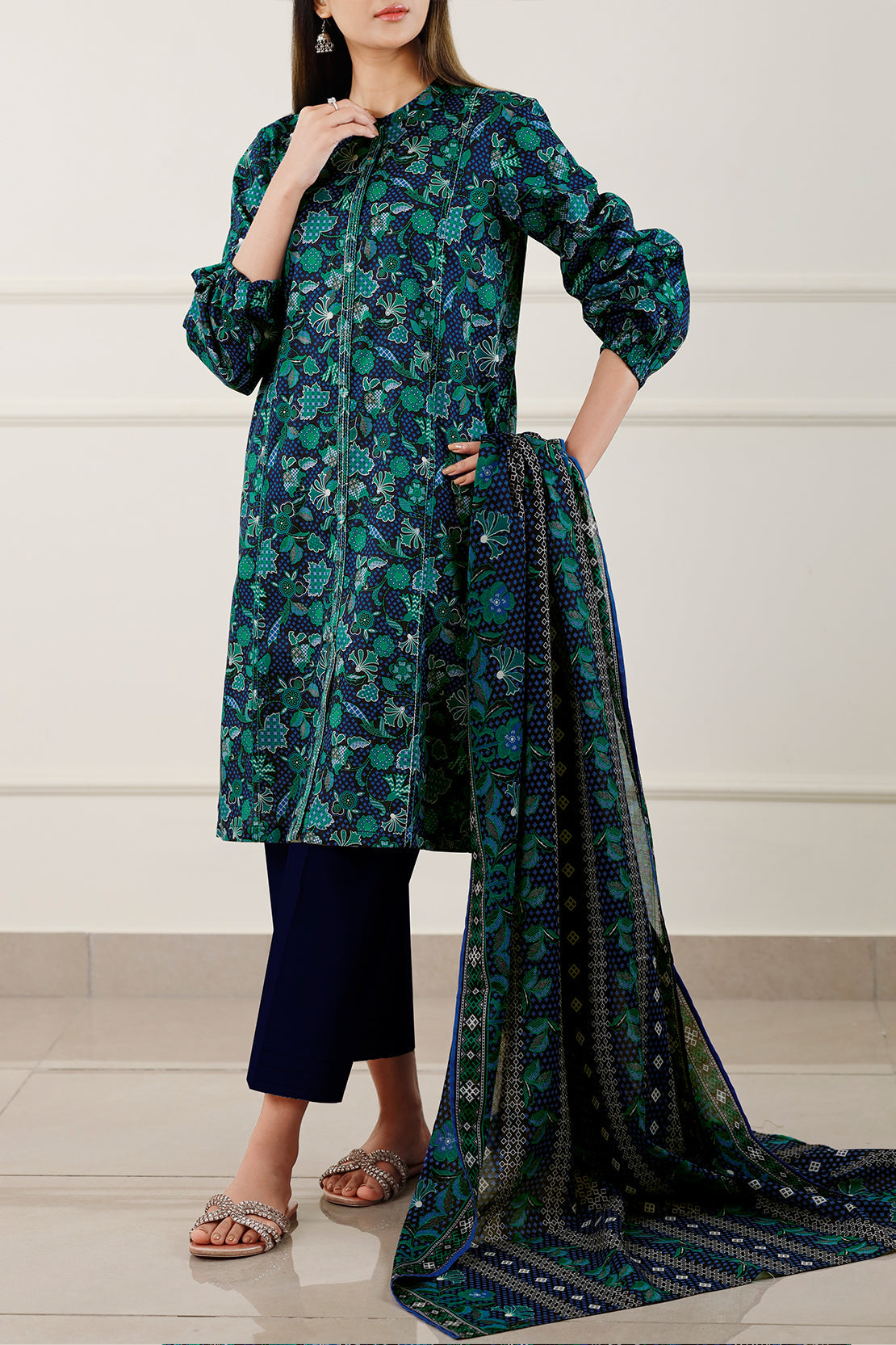 Saya Unstitched Printed Lawn 3 Piece