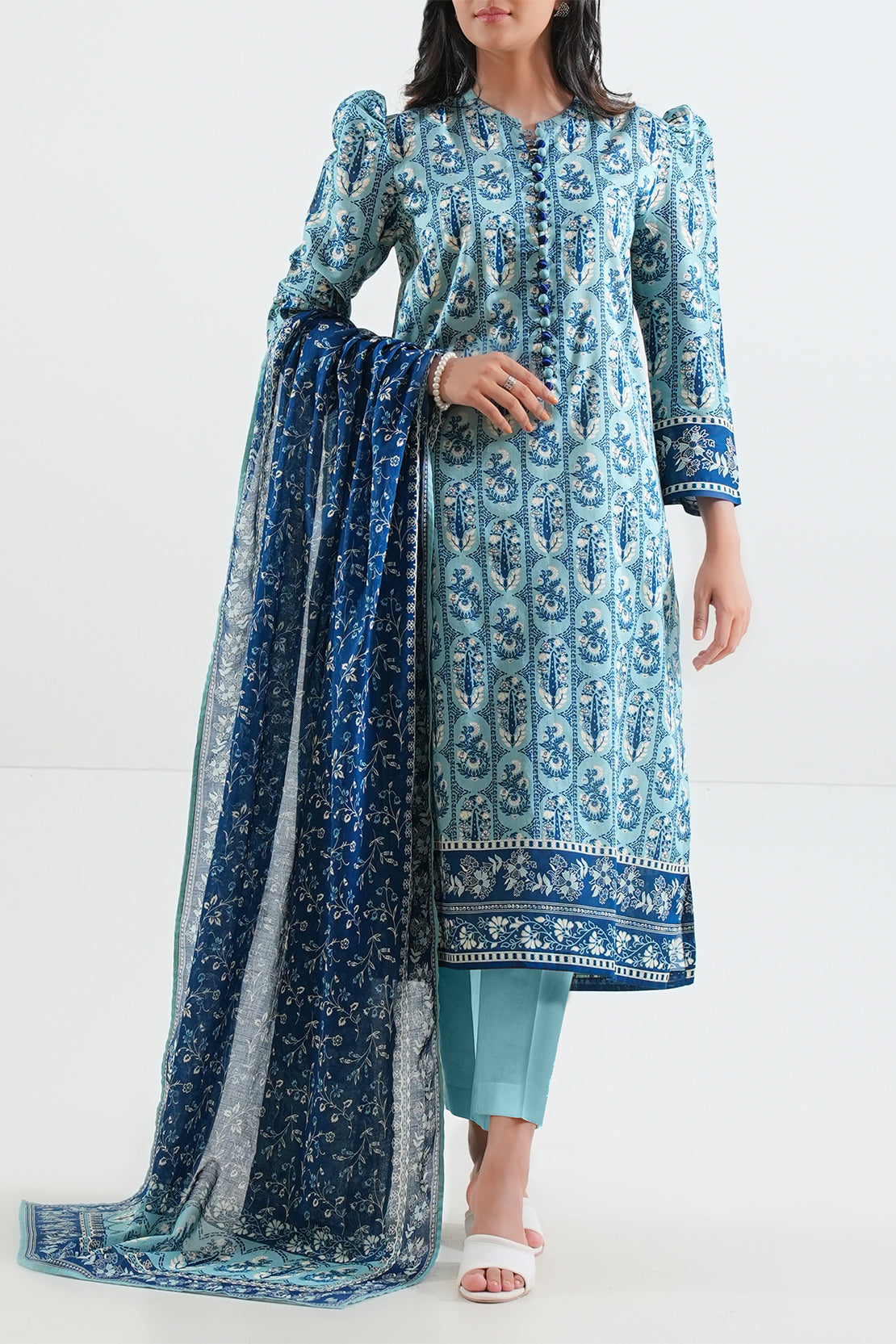 Saya Unstitched Printed Lawn 3 Piece