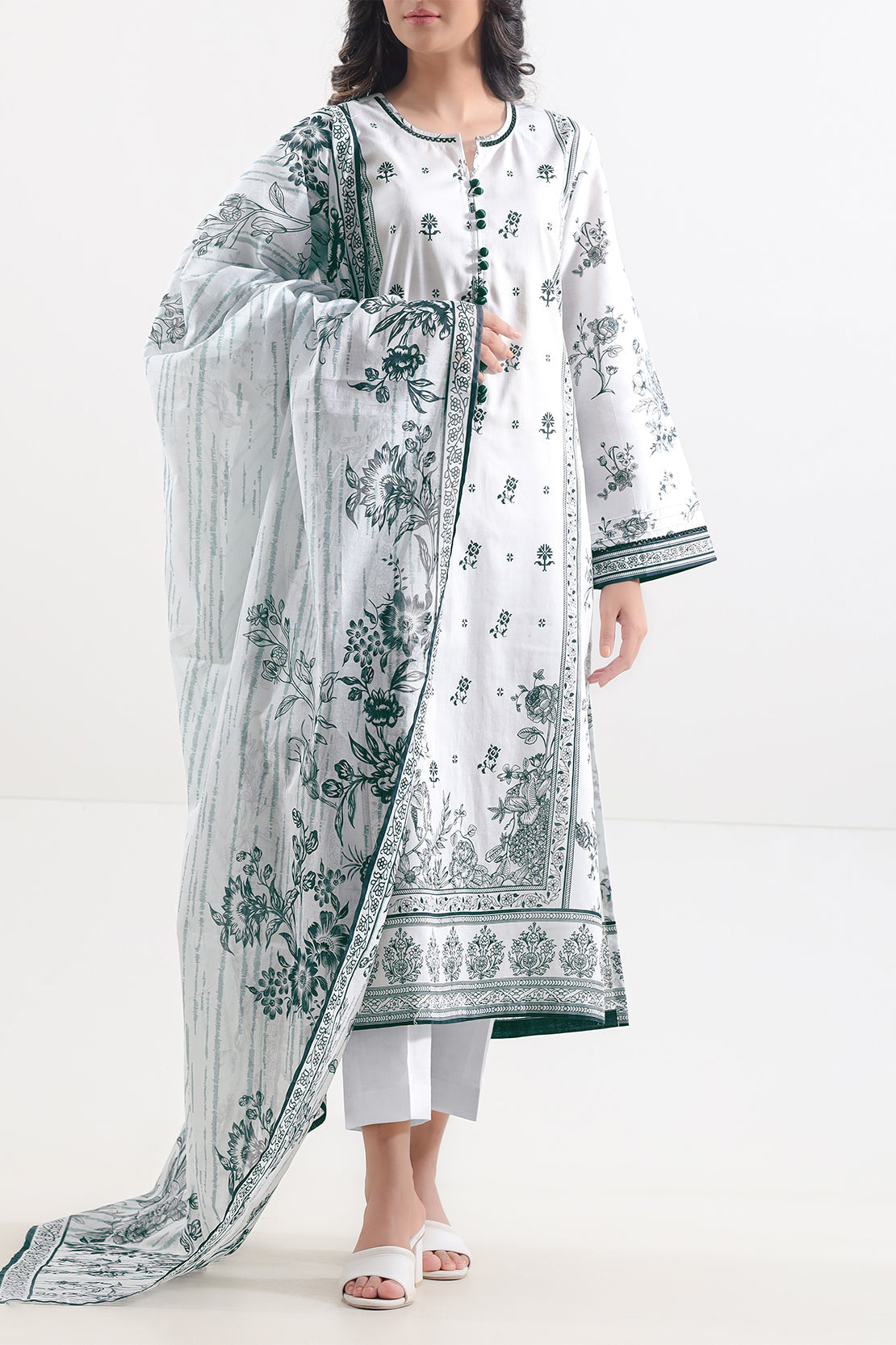 Saya Unstitched Printed Lawn 3 Piece