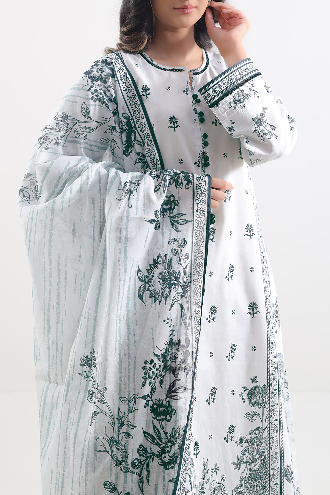 Saya Unstitched Printed Lawn 3 Piece