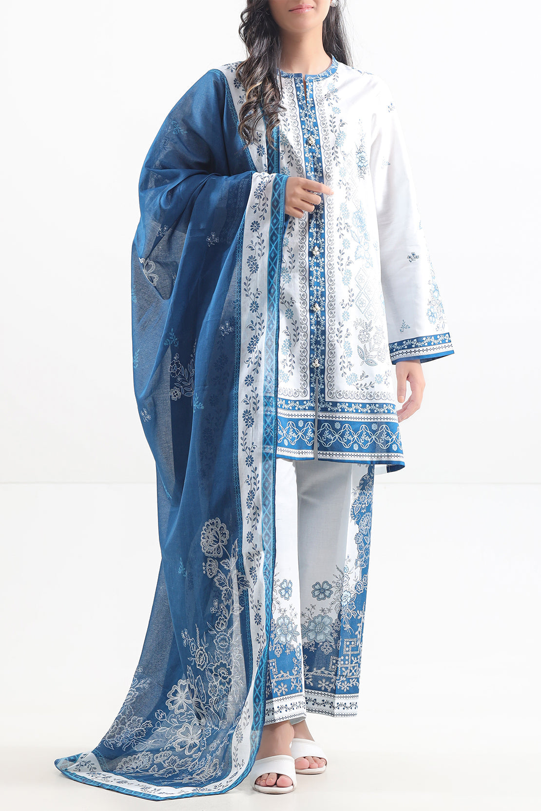 Saya Unstitched Printed Lawn 3 Piece