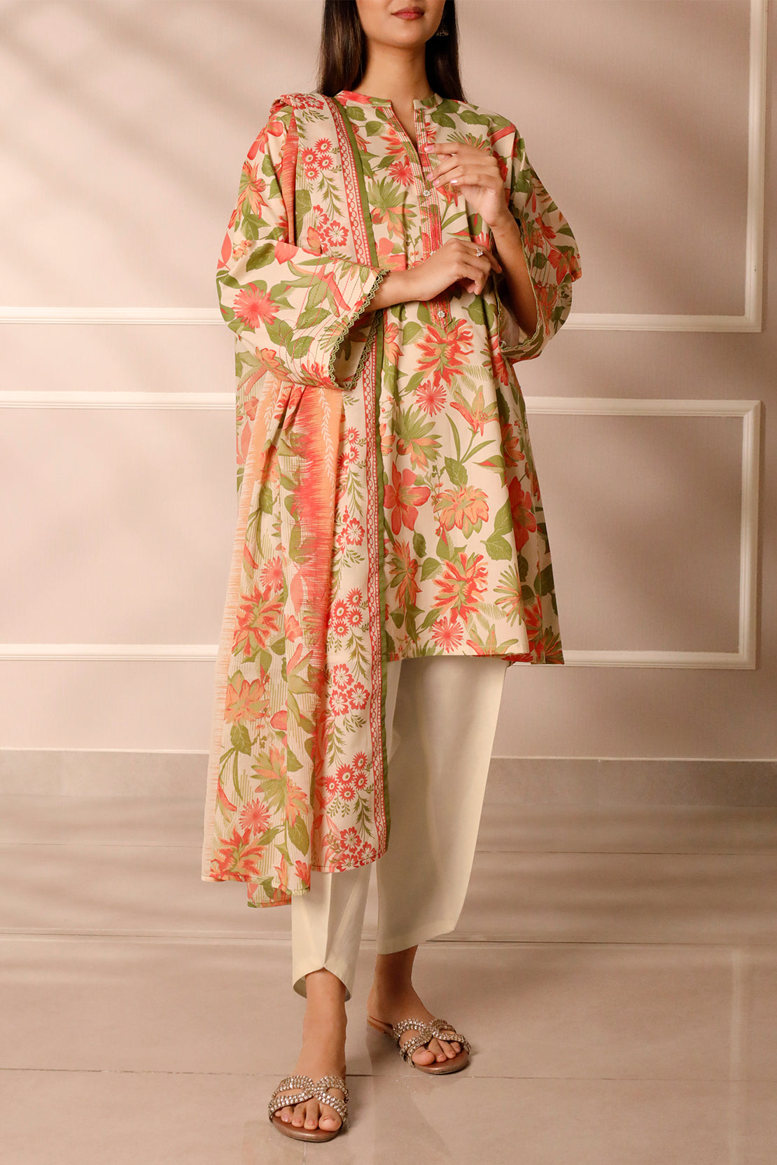 Saya Unstitched Printed Lawn 3 Piece