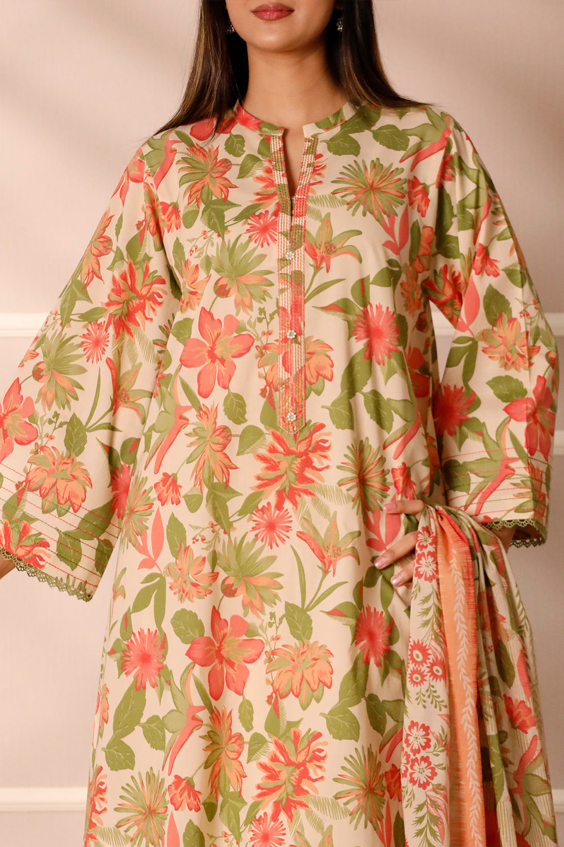 Saya Unstitched Printed Lawn 3 Piece