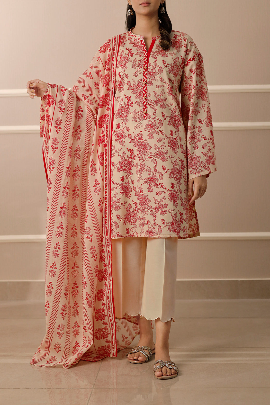 Saya Unstitched Printed Lawn 3 Piece