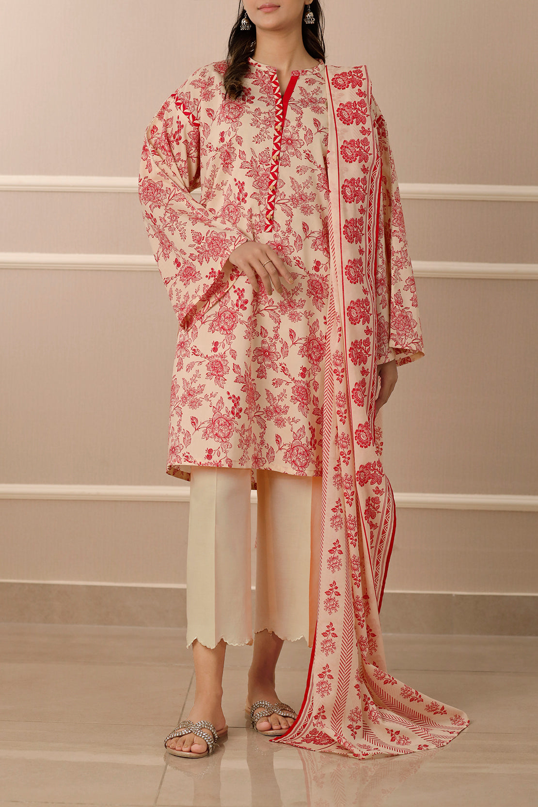 Saya Unstitched Printed Lawn 3 Piece