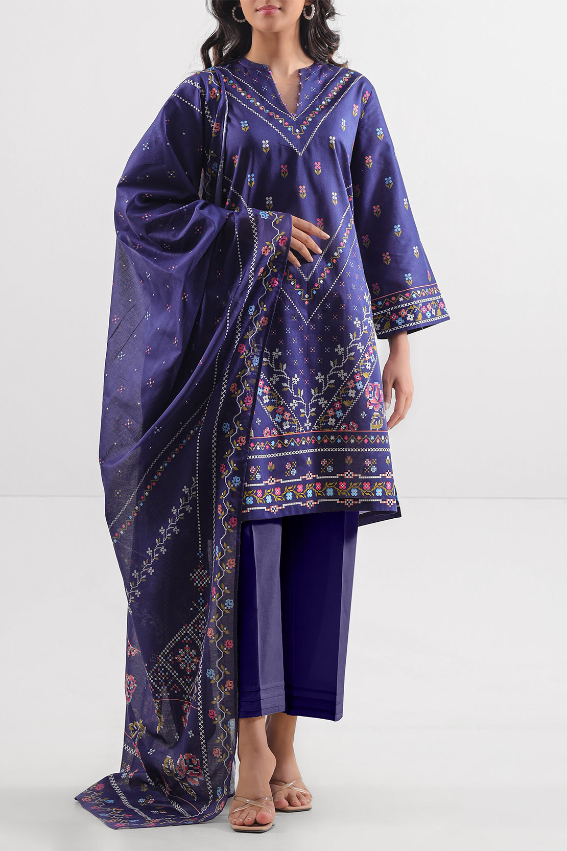 Saya Unstitched Printed Lawn 3 Piece