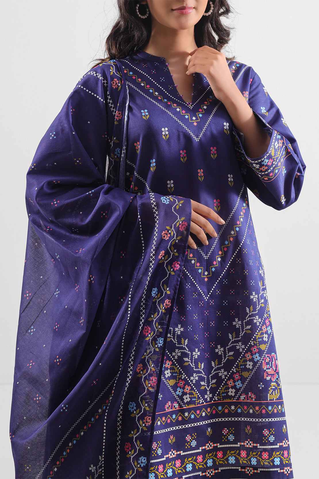 Saya Unstitched Printed Lawn 3 Piece