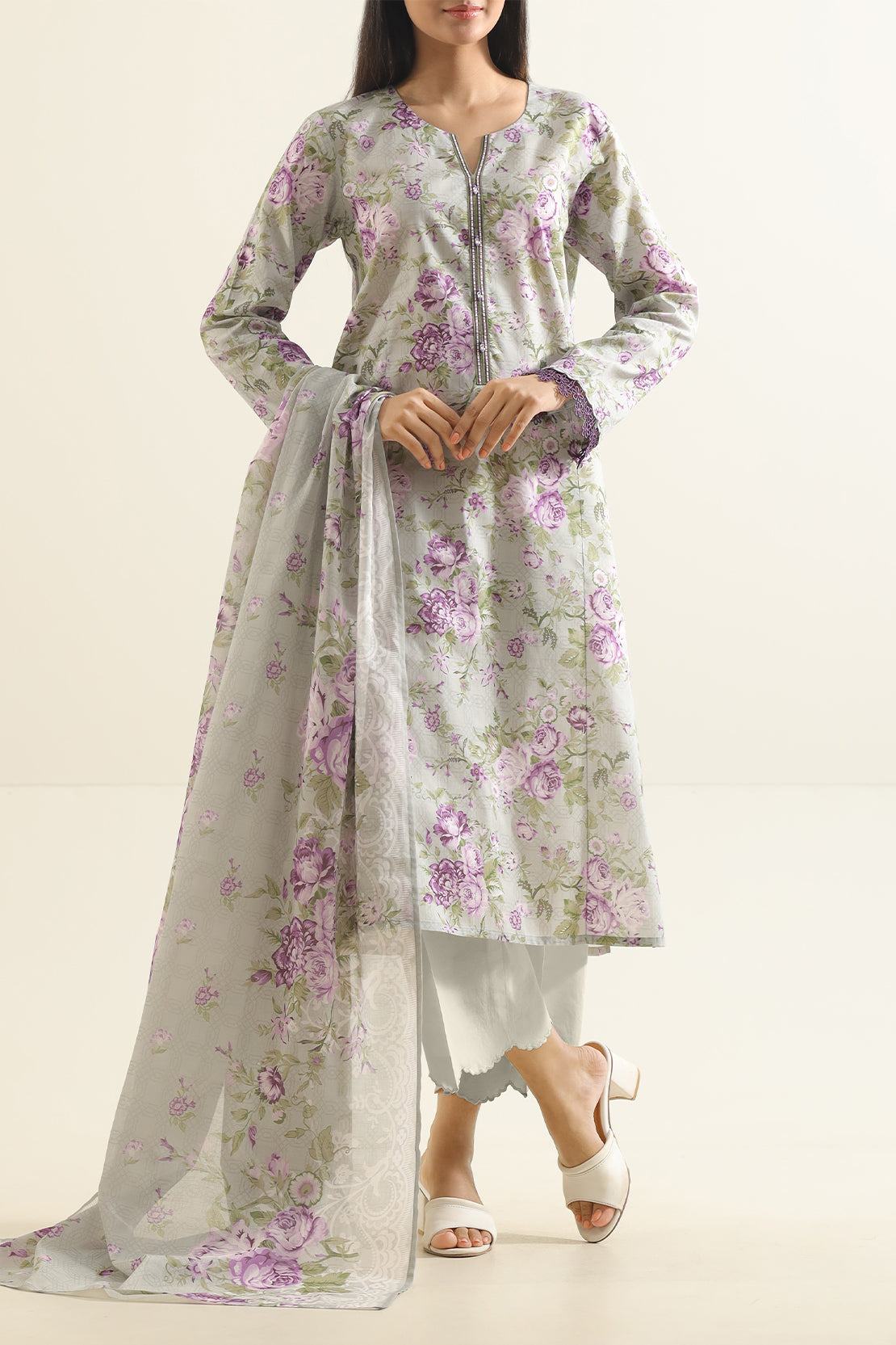 Saya Unstitched Printed Lawn 3 Piece