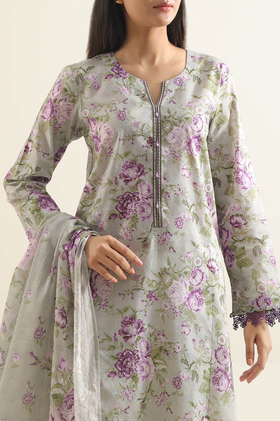 Saya Unstitched Printed Lawn 3 Piece